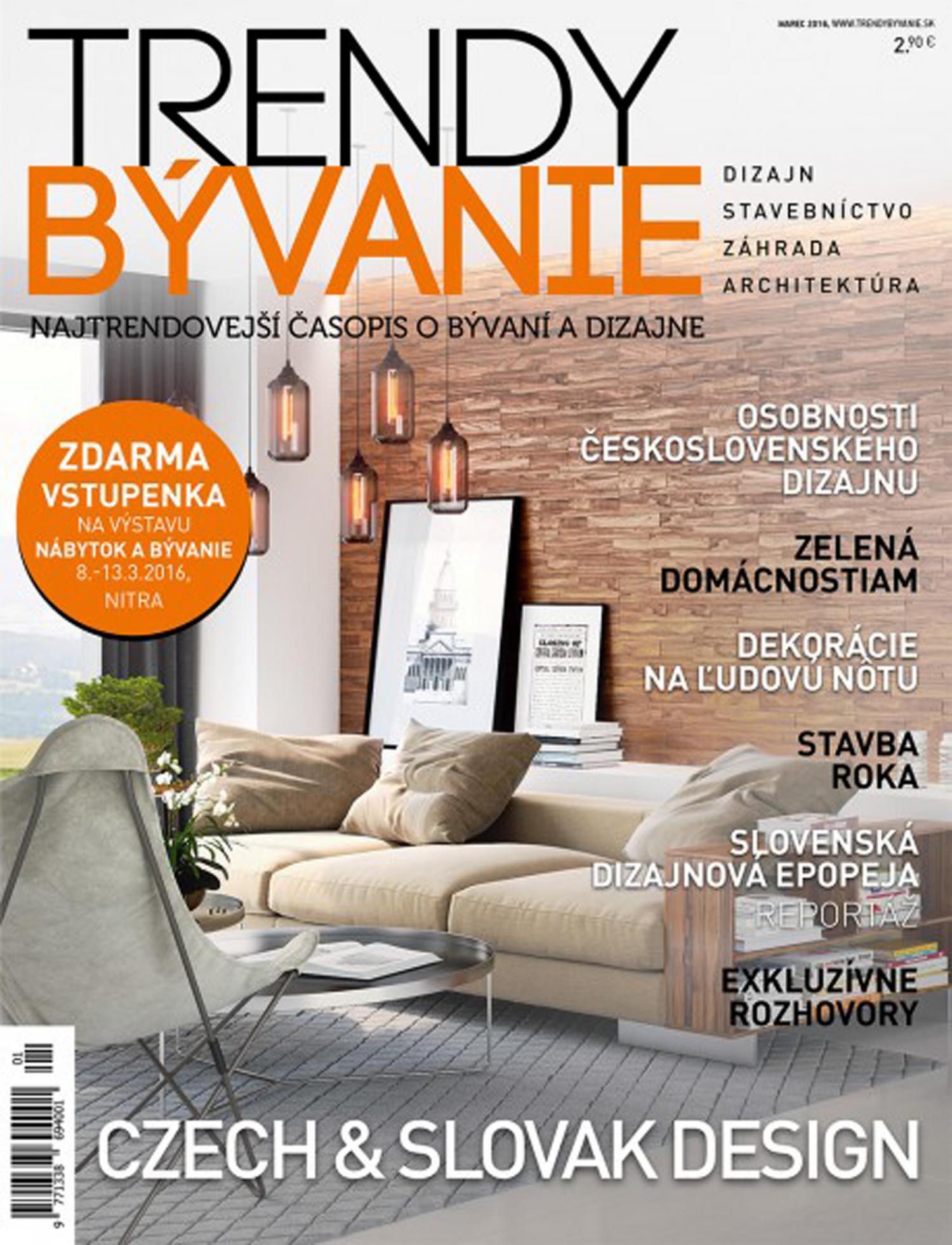 Trendy Bývanie, 03/2016, Slovenská dizajnová epopeja, 02-08